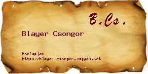 Blayer Csongor névjegykártya
