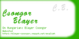 csongor blayer business card